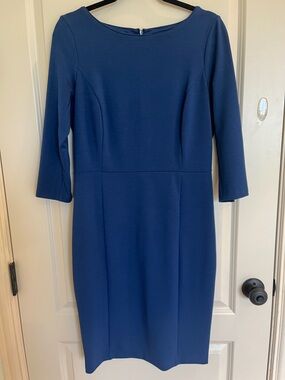 White House Black Market Classic Navy Sheath Dress